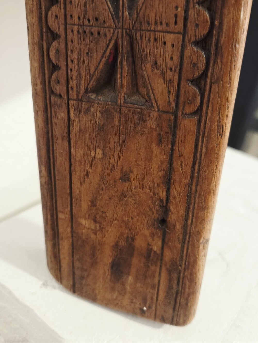 Vintage Antique Handmade Carved Teak Horsehead Rustic Wooden Barber Mirror Rare - Picture 4 of 13